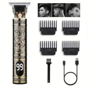 Bronze Dragon with LED Display - Cordless Rechargeable Hair & Beard Clipper