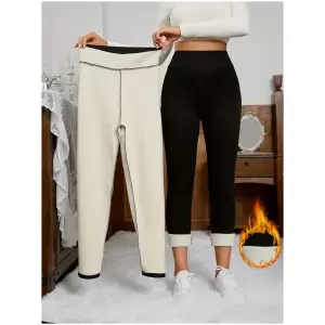 Women's Ultra-Soft High-Waisted Thermal Leggings - Black [Small]