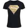 DC Comics "Superman Gold Logo" Girls T-Shirt [Kids Large] Black