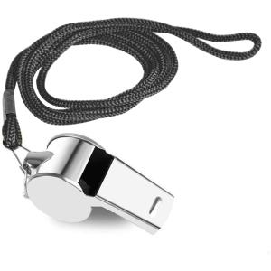 Referee Whistle with Durable Nylon Lanyard for Coaching, Safety & Events