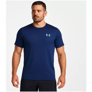 Under Armour Men's Heatgear Dark Blue T-Shirt – Breathable, Fitted Gym & Training Top