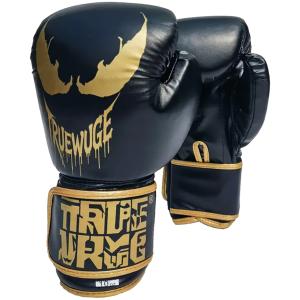 True Wuge Black & Gold - 10oz boxing gloves | PU Leather