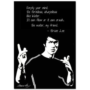 Bruce Lee "Be Like Water" Motivational Poster | Wall Art Print A3 A4
