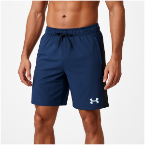 Under Armour HeatGear | Men’s Hollographic Logo Navy Blue Training Shorts