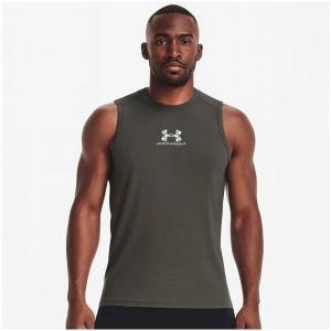 Under Armour Men's CoolSwitch Green Tank Top – Breathable, Fitted Gym & Training Top