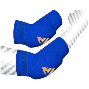 RDX HY CE Certified Padded Elbow Sleeve for Muay Thai & MMA Workout OEKO-TEX® Standard 100 certified | Blue Medium